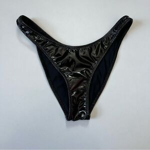 TRIANGL Faux Patent Leather Bikini Bottoms Small